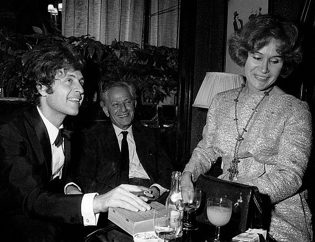 Joe and Jules Dassin with Beatrice Launer in Paris in 1970