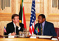 מזכיר ההגנה של ארצות הברית, ויליאם כהן עם שר ההגנה של דרום אפריקה פטריק לקוטה
