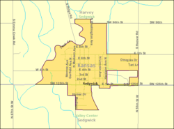 Detailed map of Sedgwick, Kansas