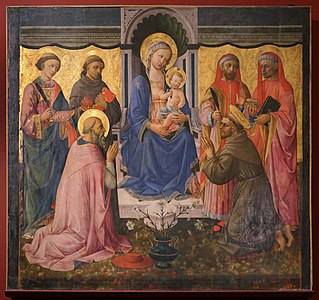 Madonna and child with saints by Domenico di Michelino