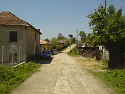 Drabishna'da yol kenarındaki evler
