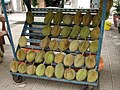 Image 43Durians in rack sold in Kuala Lumpur (from Malaysian cuisine)