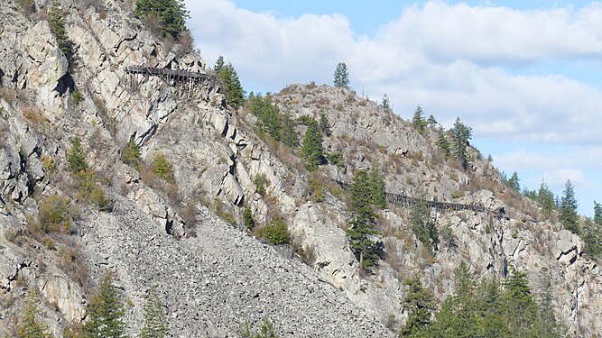 expansive photo of irrigation flume in washington state USA