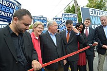 Connolly (second from right) at the 2012 East Boston Columbus Day Parade with other politicians, including Felix G. Arroyo, Elizabeth Warren, Thomas Menino, Ayanna Pressley, and Stephen J. Murphy East Boston Columbus Day Parade (8064271244).jpg