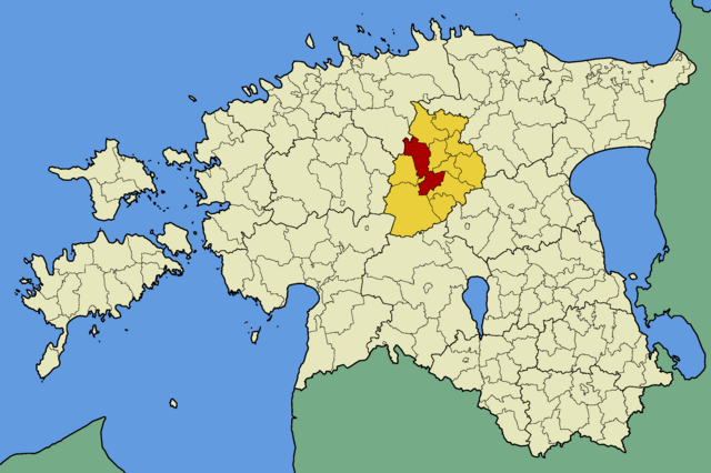 Harta comunei Paide în cadrul Estoniei