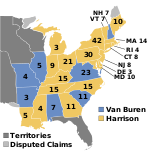 Peta pemilu, pemilu tahun 1840