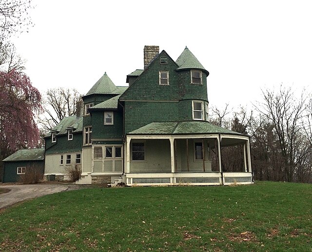 Eliestoun House was designed by Alexander Wadsworth Longfellow Jr. It was completed in 1890 and is on the Principia College campus. Photographed in 20