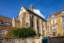 The Queen's Hall, Ely. The primary residence of the Principal. In the background you can also see School House. Ely, The Queen's Hall (headmaster's House).jpg