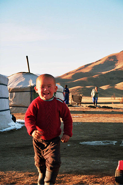 A young Mongolian boy