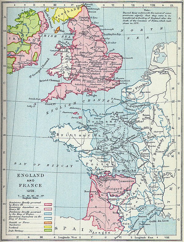 England and France in 1259 and after 1271
