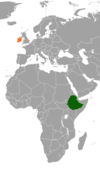 Location map for Ethiopia and Ireland.
