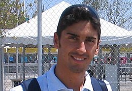 Filippo Magnini, twice world champion (2005 and 2007), in the swimming queen race: the 100 metres freestyle. Filippo Magnini.jpg