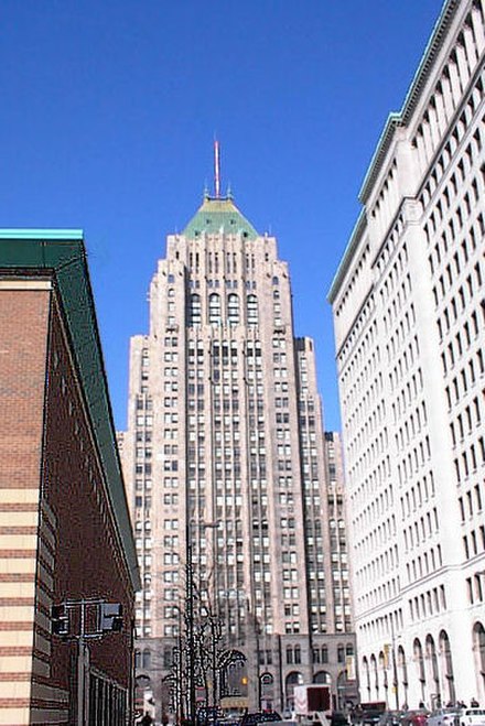 The iconic Fisher Building is the main symbol of New Center