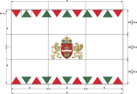 Indications sur les proportions du drapeau de Budapest