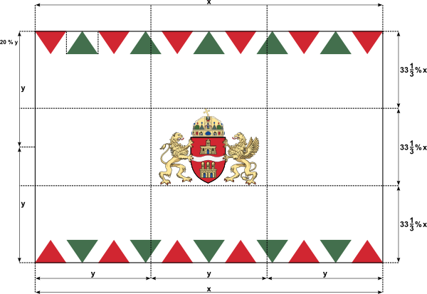 Flag of Budapest (construction sheet).svg