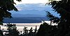 view of Blake Island, Puget Sound and the Olympic Mountains from the mainland