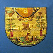 photo en couleur d'une décors maçonnique du XIXe siècle