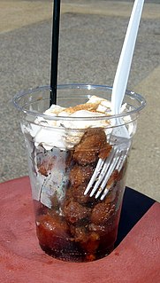 Fried Coke Fried coke is a Coca-Cola flavored batter that is fried and topped with various toppings.