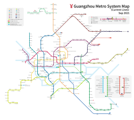 Metrokaart van Guangzhou