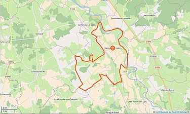 OpenStreetMap-kartta Gannay-sur-Loiresta ja sen ympäristöstä