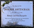 Joachim Gottschalk, Toni-Lessler-Straße 2, Berlin-Grunewald, Deutschland