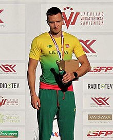 Gediminas Truskauskas in Ogre, Präsident des Lettlands, 14.08.2020, gewann 100m.jpg