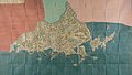 Genroku Kuniezu - Επαρχία Σούο, με Ναγκάτο σε κόκκινο, Ιβάμι σε πράσινο και Άκι σε ροζ (Νομαρχιακό Αρχείο Γιαμαγκούτσι)