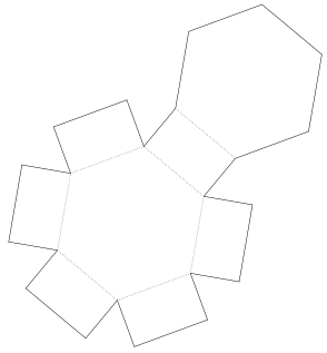 File:Geometric Net of a Hexagonal Prism.svg