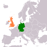 Location map for Germany and United Kingdom.