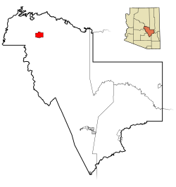 Gila County Incorporated et Unincorporated Areas Payson mis en évidence.svg