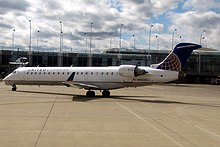 Eine Bombardier CRJ700 der GoJet Airlines in United Express-Lackierung