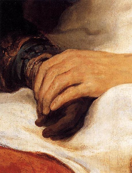 File:Govert Flinck - Isaac Blessing Jacob (detail) - WGA07931.jpg