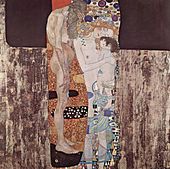 Cele Trei Vârste ale Femeii; de Gustav Klimt; 1905; ulei pe canvas; 180 × 180 cm; Galeria Națională de Artă Modernă și Contemporană (Roma)