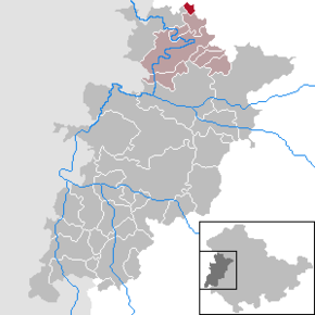 Poziția Hallungen pe harta districtului Wartburgkreis