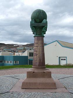 Mérőpont a norvégiai Hammerfestben