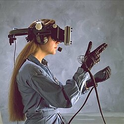 Head-mounted display and wired gloves, Ames Research Center.jpg