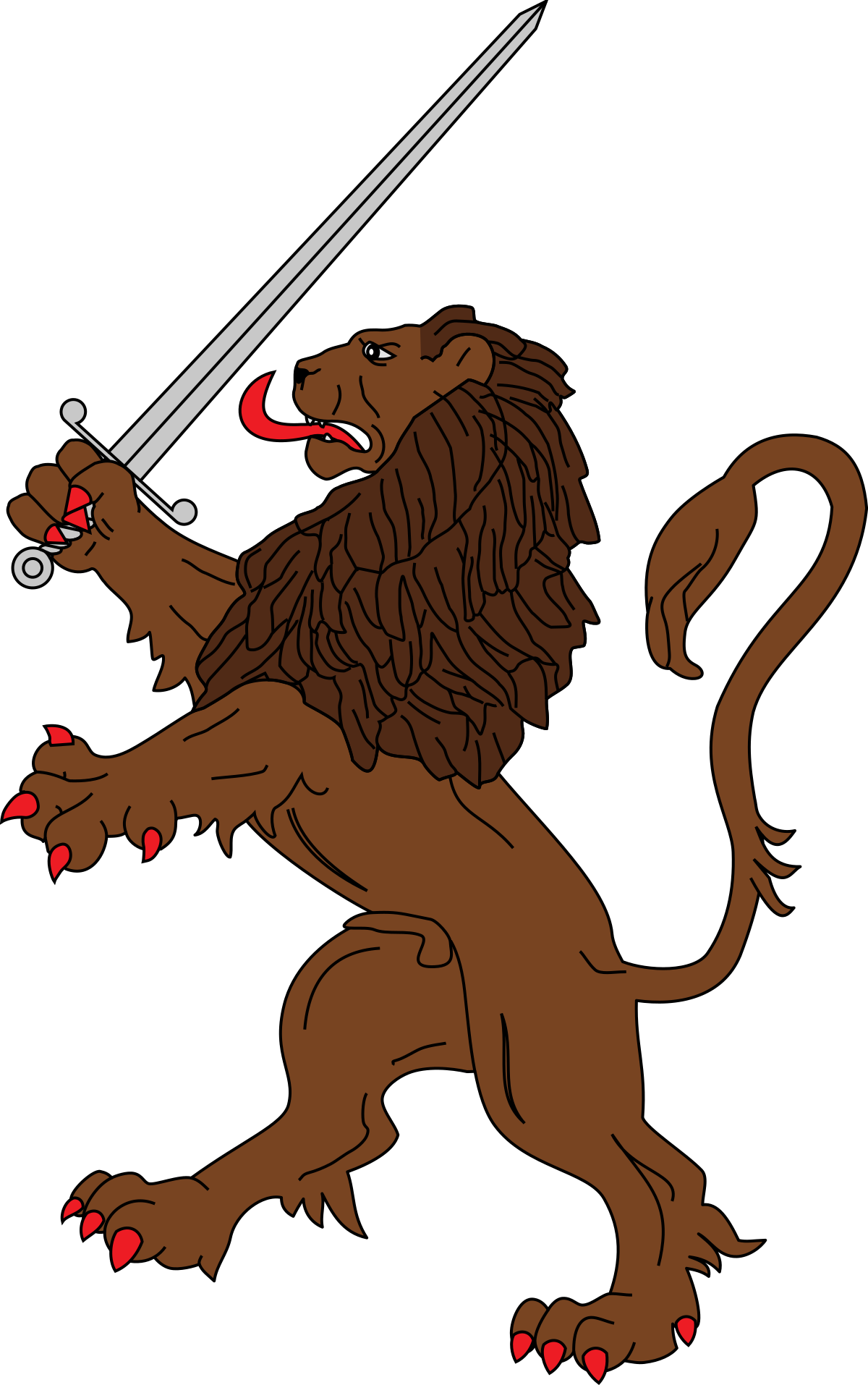 Archivo:Heraldic lion rampant with sword.svg - Wikipedia ...