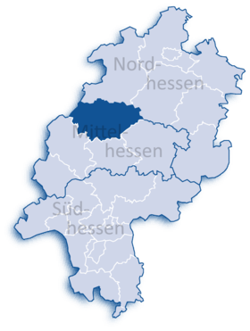 Localizarea districtului Marburg-Biedenkopf