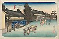 Сцена на улице японского города. Утогава Хирошигэ, между 1833 и 1835