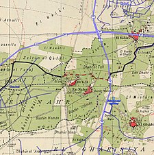 Serie de mapas históricos para el área de al-Tall, Acre (década de 1940 con superposición moderna) .jpg