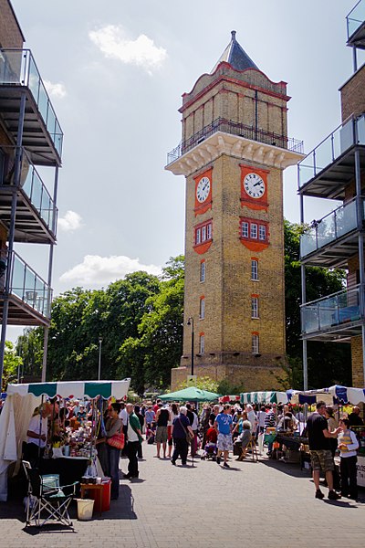 Square around the water tower belonging to the former Park Fever Hospital