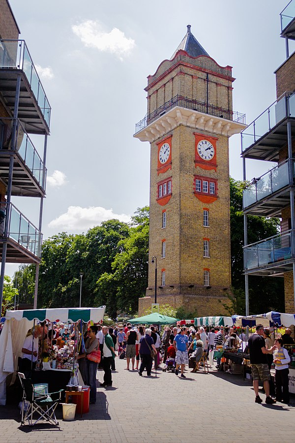 Square around the water tower belonging to the former Park Fever Hospital