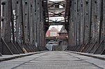 58. Platz: Mittelteil der historischen Hubbrücke über die Elbe in Magdeburg, Blick nach Südwesten Fotograf: Ajepbah