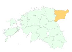 Ida-Viru elhelyezkedése Észtországban