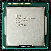 Intel Core i5 processor with integrated HD Graphics 2000 Intel core i5-2500 top IMGP9336 wp.jpg