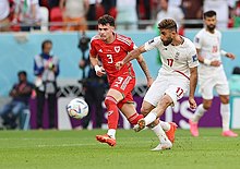 During the match between Wales and Iran Iran v Wales in the 2022 FIFA World Cup Match 17 - 11.jpg