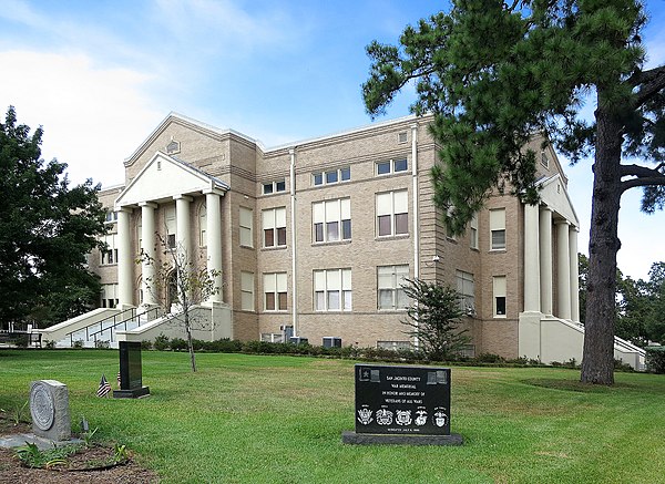 San Jacinto County Courthouse, located in Coldspring