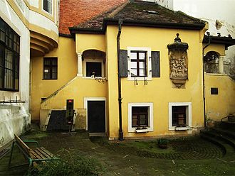 Hummel's birthplace in Klobucnicka St., Bratislava Johann Nepomuk Hummel's Birth House.jpg