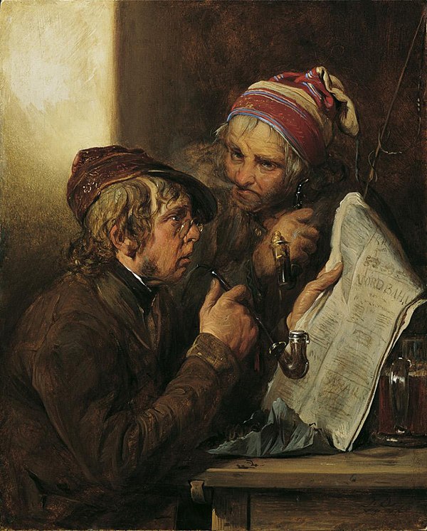 Josef Danhauser's portrait Newspaper readers, 1840