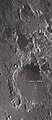 English: Julius Caesar lunar crater as seen from Earth with satellite craters labeled